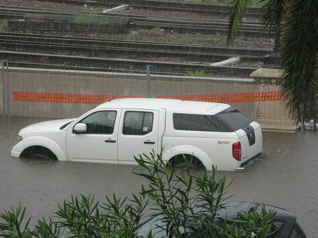 car in flood